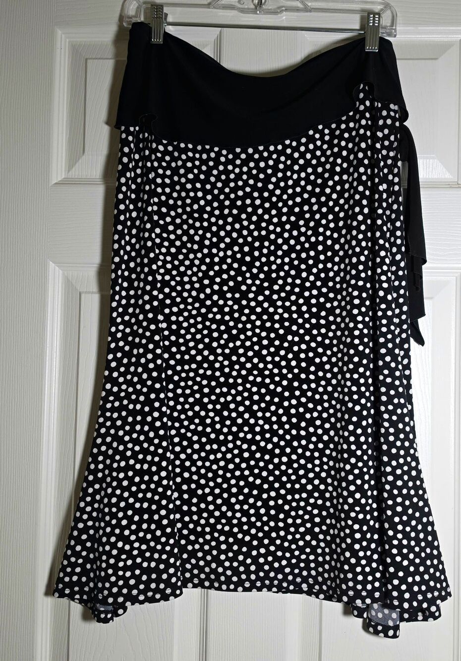 Women’s A-Line Polka Dot Pull-On Knit Stretch Skirt M By Susan Lawrence